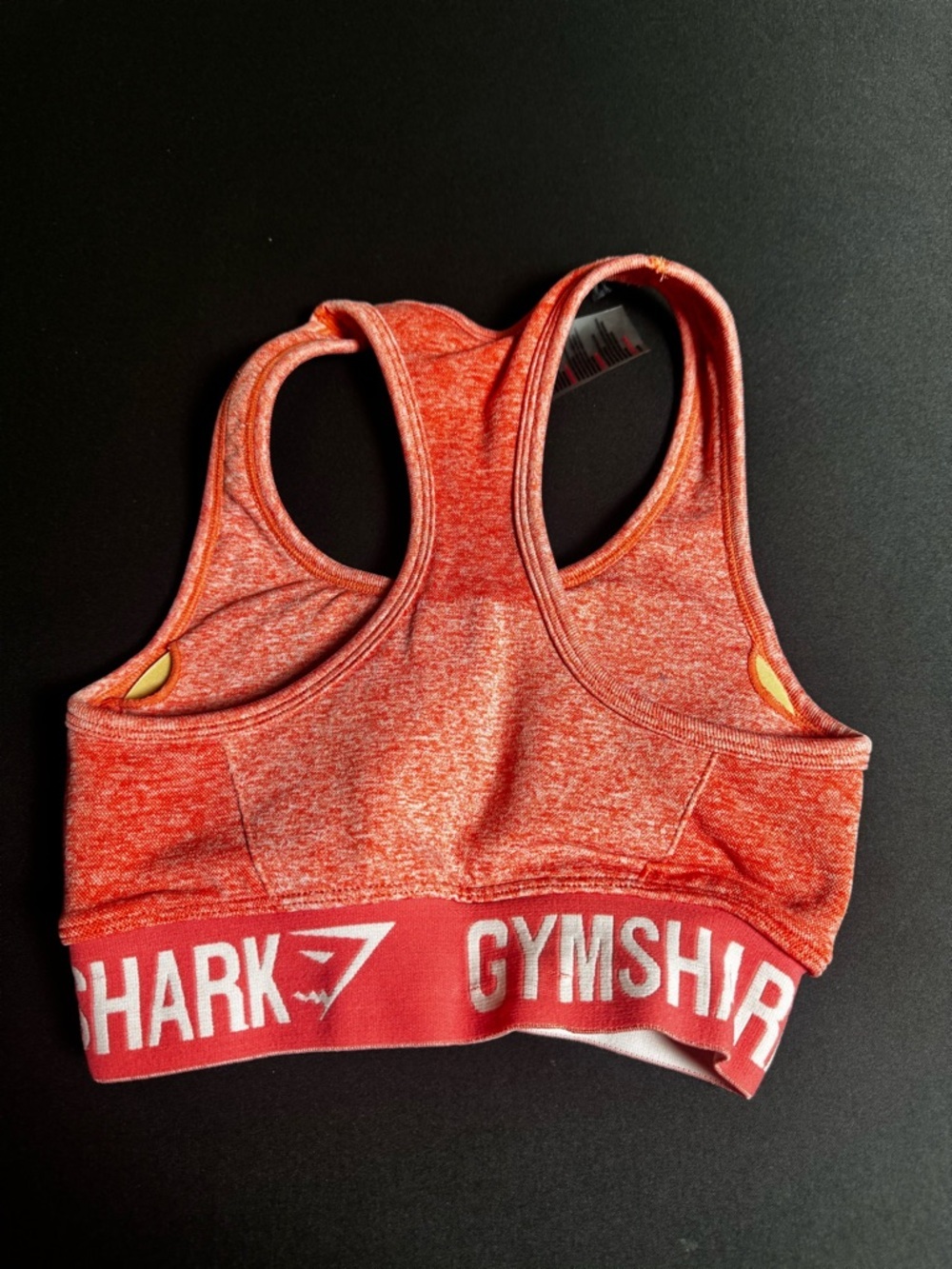 Gymshark Heathered Coral Racerback Sports Bra Athleisure Sporty - Picture 2 of 3